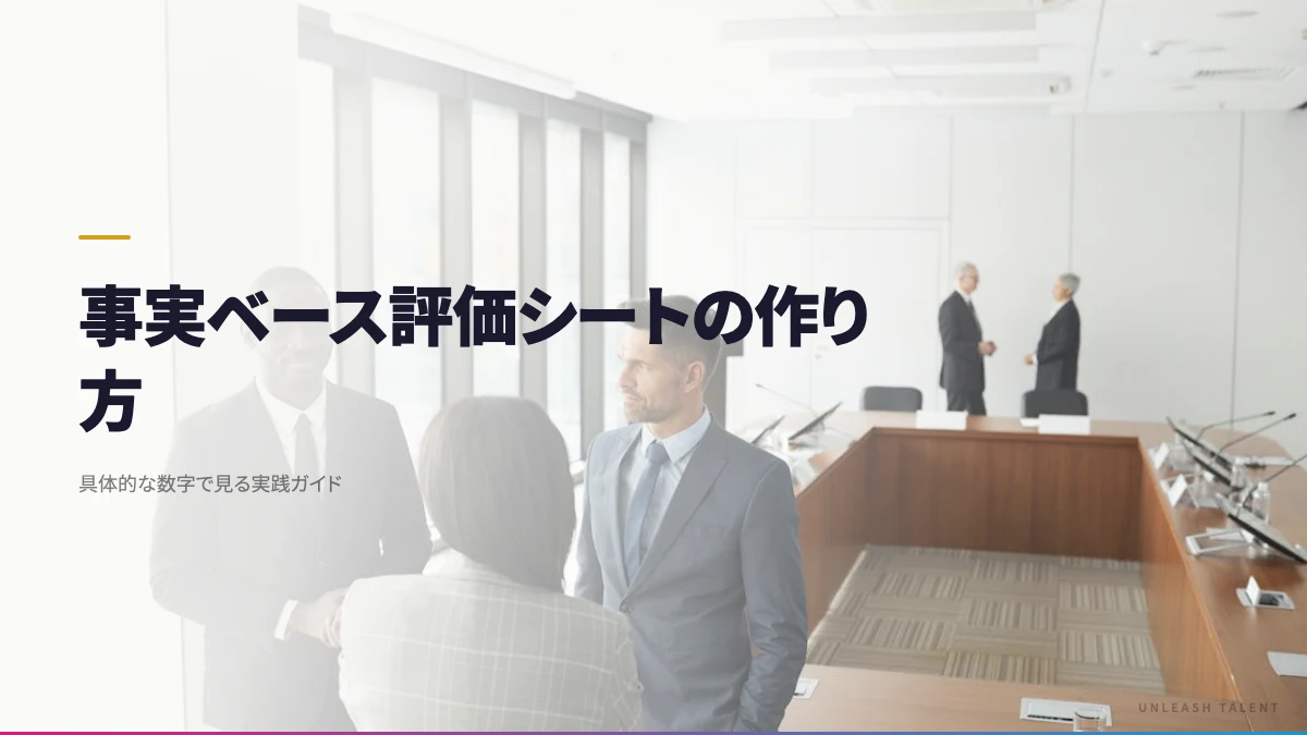 揉めない評価面談の設計のイメージビジュアル