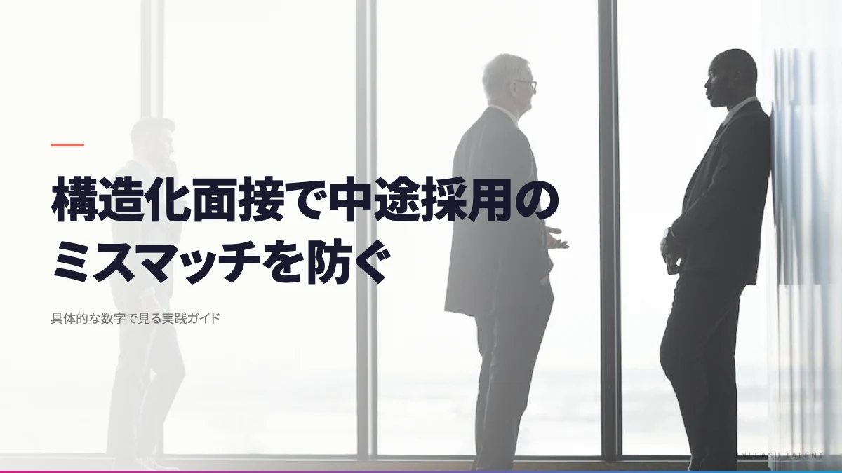 構造化面接で中途採用のミスマッチを防ぐのイメージビジュアル