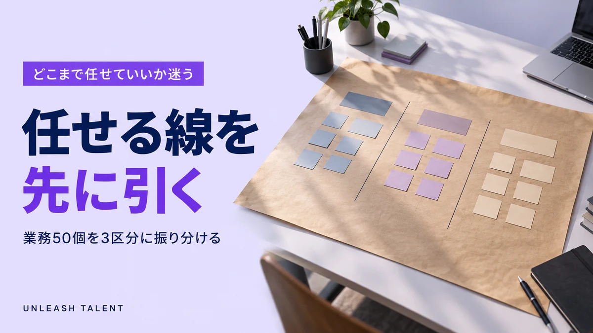 どこまで任せていいか迷う｜任せる線を先に引く