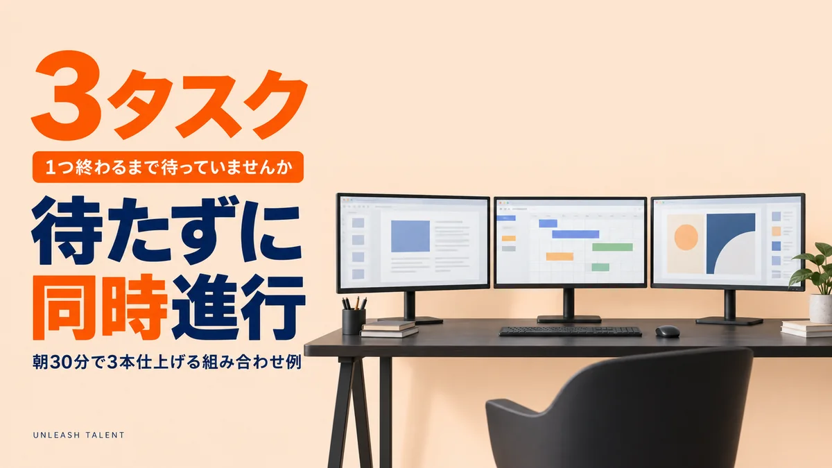 1つ終わるまで待っていませんか｜待たずに同時進行