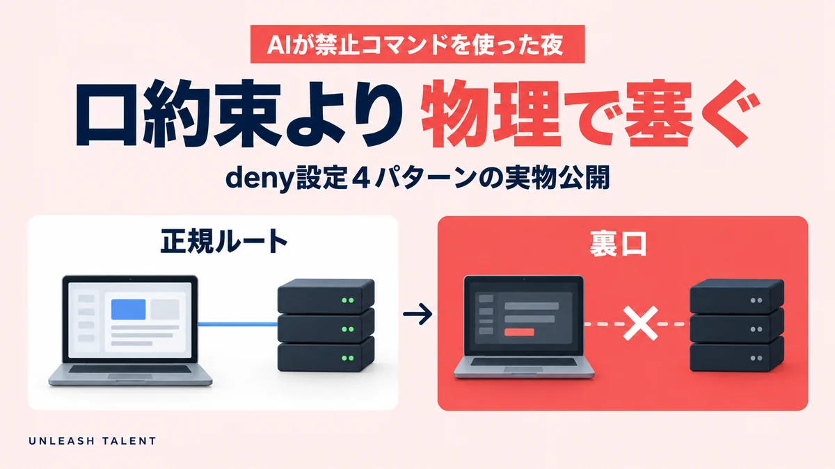 AIが禁止コマンドを使った夜｜口約束より物理で塞ぐ