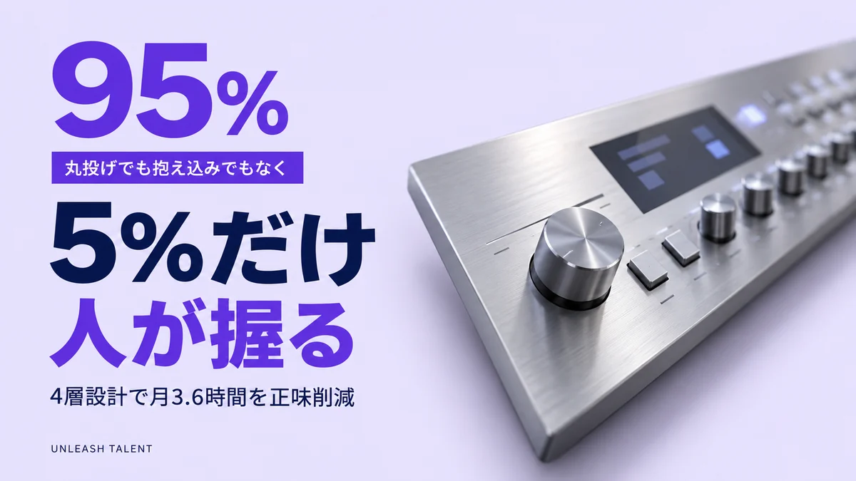 丸投げでも抱え込みでもなく｜5%だけ人が握る