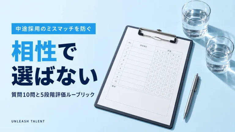 構造化面接で中途採用のミスマッチを防ぐ｜質問リスト実物公開